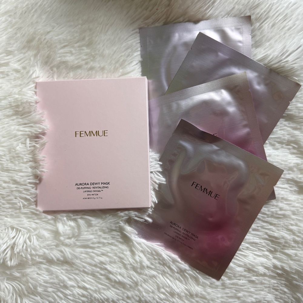 Femmue Aurora Dewy De-Puffing Revitalizing Eye Masks 4 pc